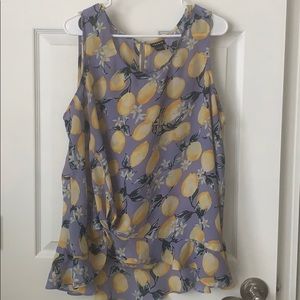 Torrid size 1 lemon print tank